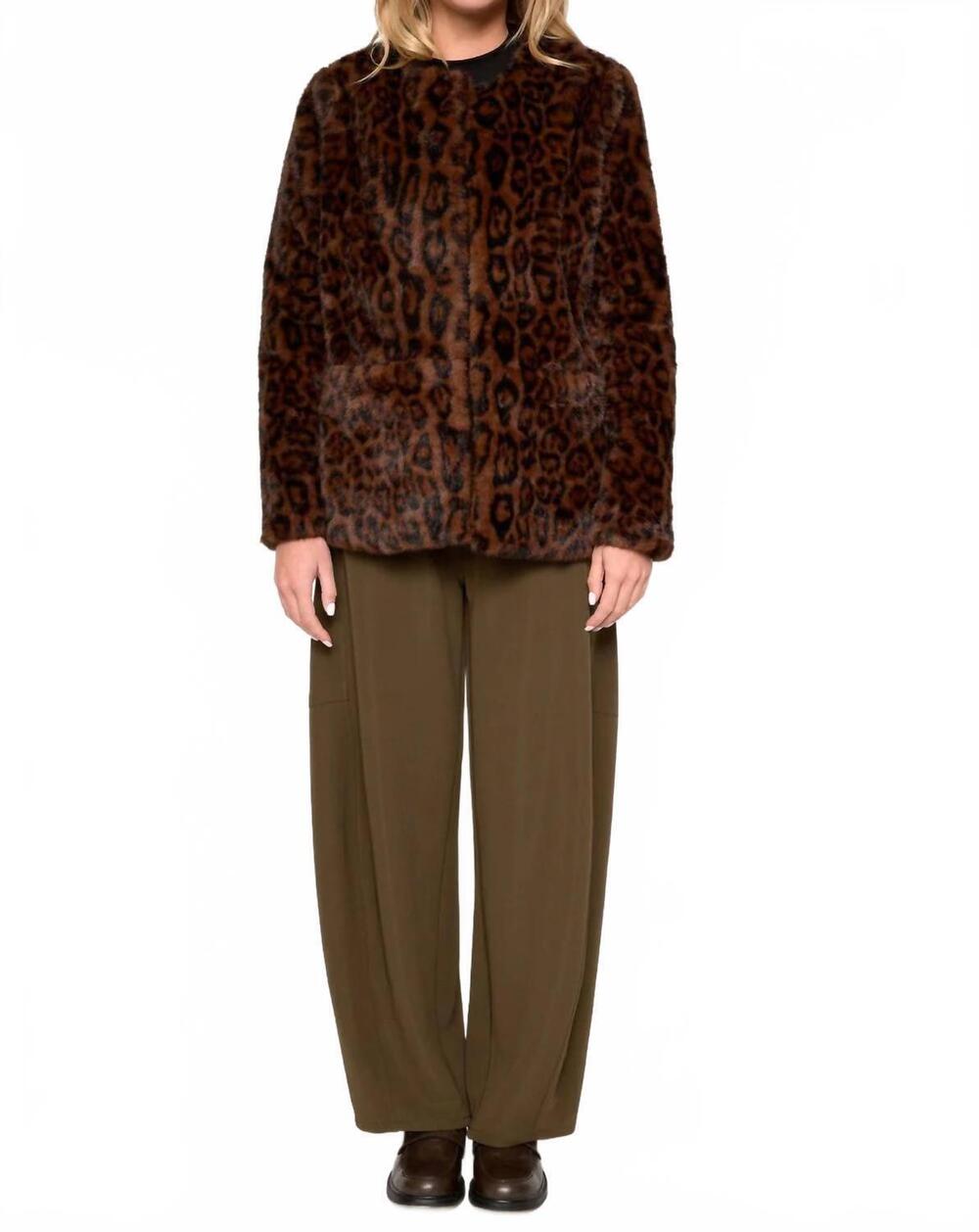 NEW DRA LOS ANGELES lucia coat in classic leopard